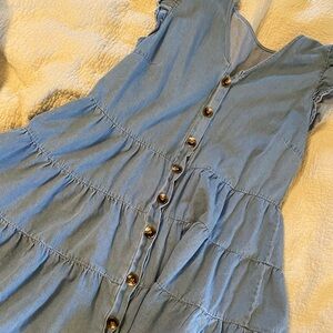 Blue Button Down Dress